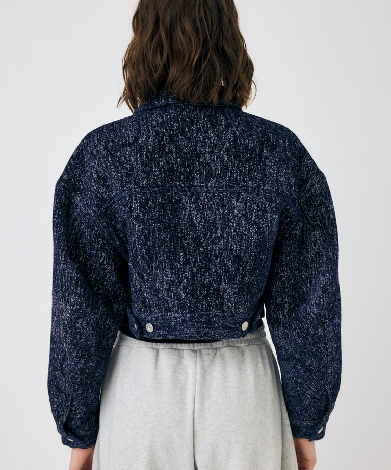MOUSSY「SHORT TWEEDY ジャケット」|デニムジャケット|