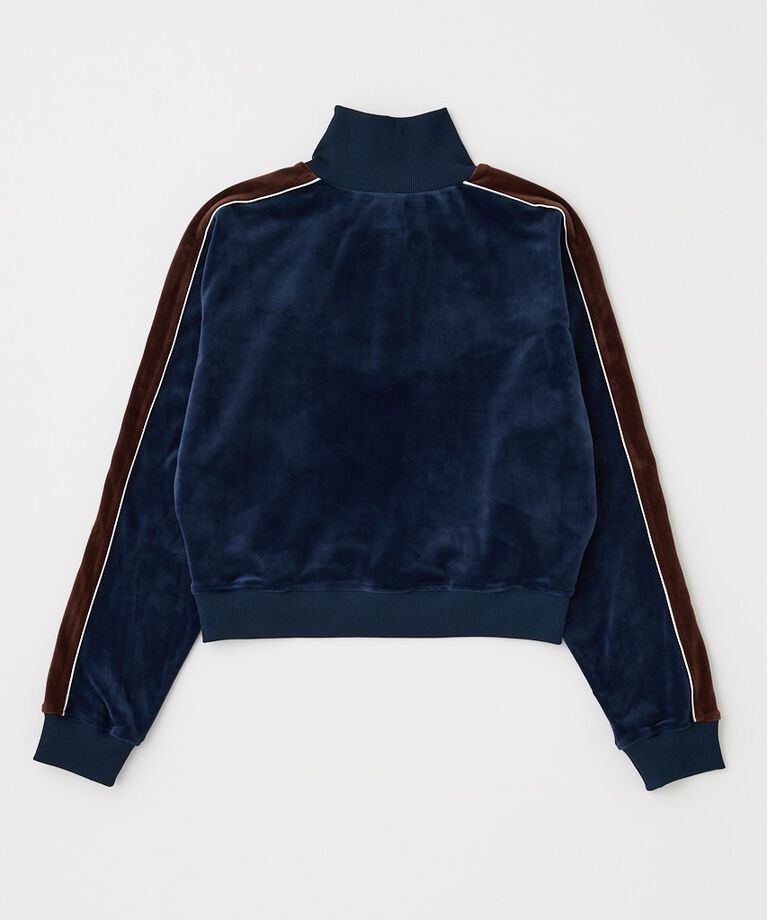 MOUSSY「VELOUR PIPING ハーフジップトップス」|Tシャツ・カットソー|