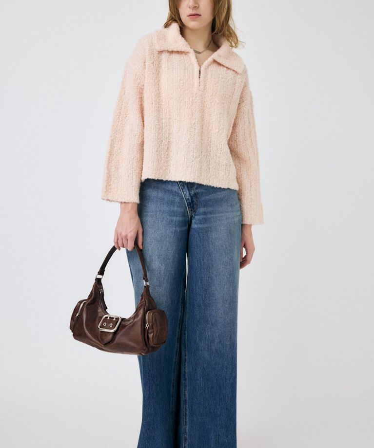 MOUSSY「OPEN COLLAR ニット」|ニット・セーター|
