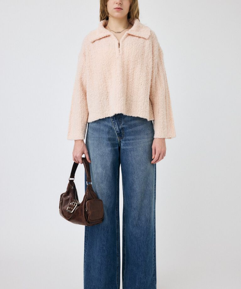 MOUSSY「OPEN COLLAR ニット」|ニット・セーター|