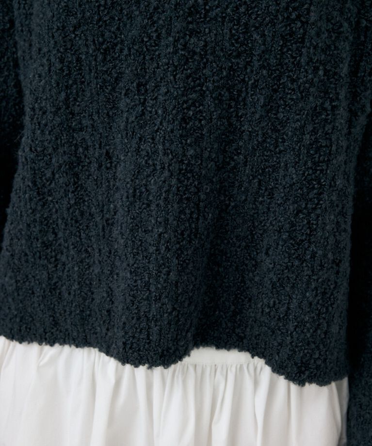 MOUSSY「OPEN COLLAR ニット」|ニット・セーター|