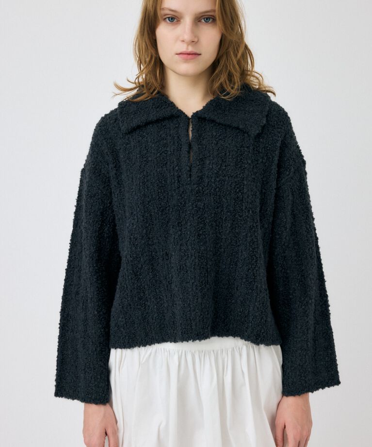 MOUSSY「OPEN COLLAR ニット」|ニット・セーター|