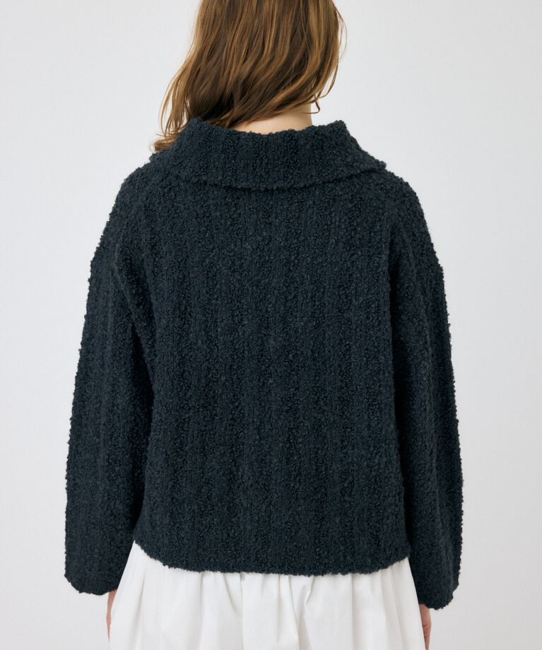 MOUSSY「OPEN COLLAR ニット」|ニット・セーター|