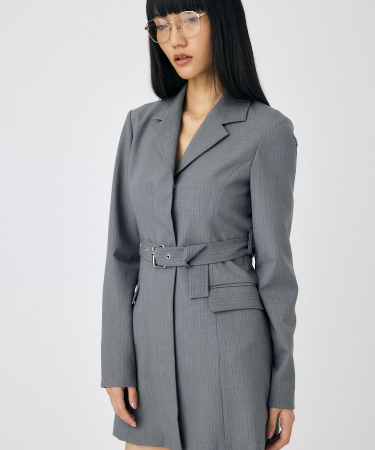 MOUSSY「LONG SLEEVE BLAZER ミニドレス」|ワンピース|