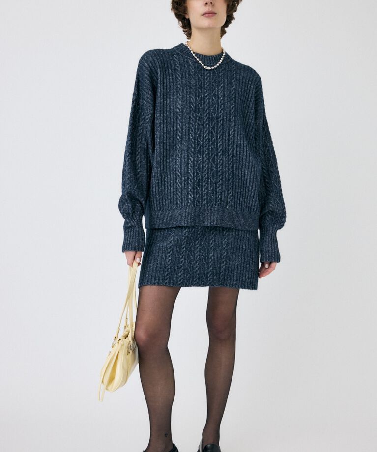MOUSSY「RIB CABLE ミニスカート」|スカート|