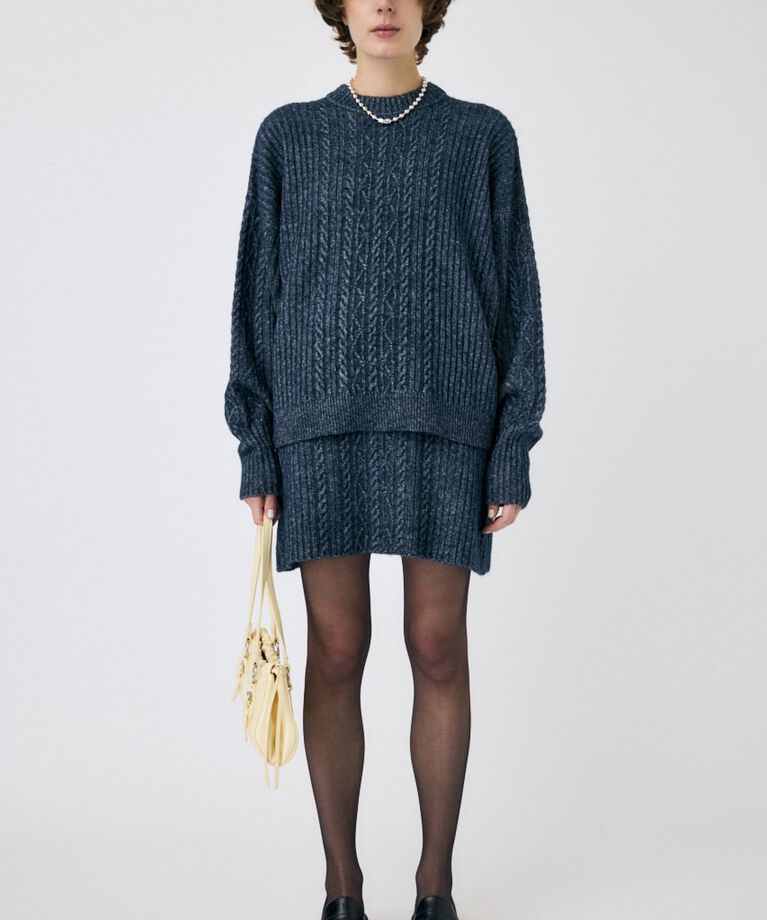 MOUSSY「RIB CABLE ミニスカート」|スカート|
