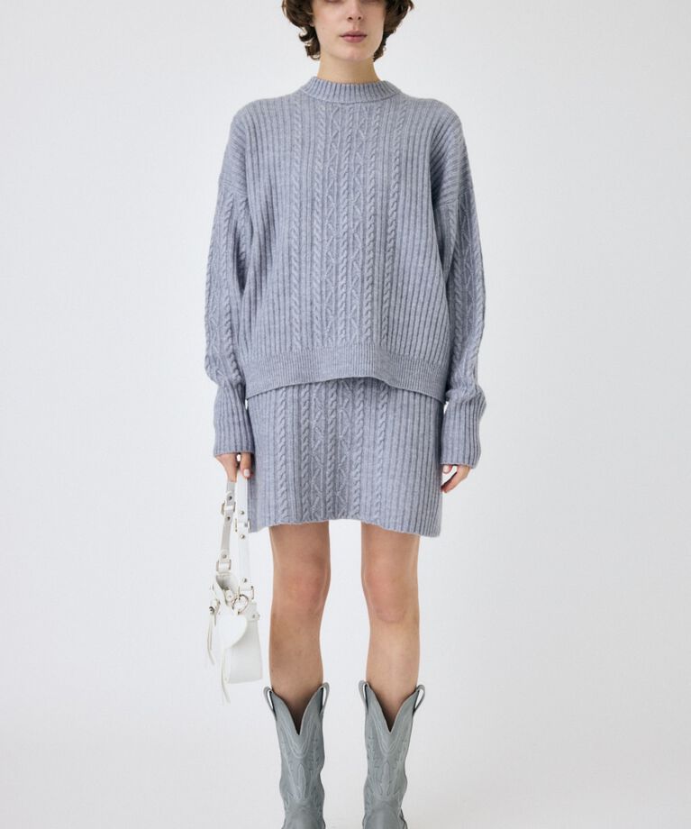 MOUSSY「RIB CABLE ミニスカート」|スカート|