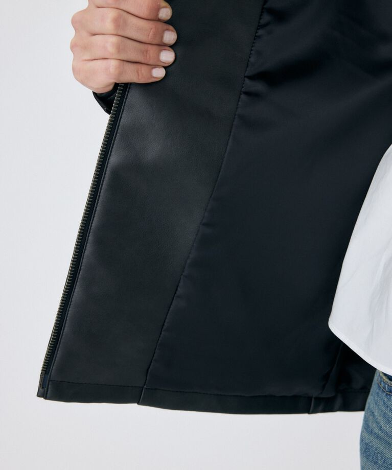MOUSSY「FAUX LEATHER OVER ジャケット」|ブルゾン・スタジャン|