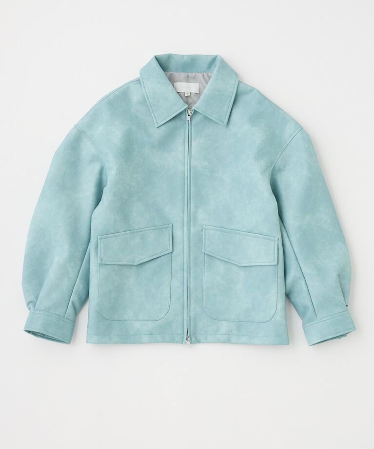 MOUSSY「FAUX LEATHER OVER ジャケット」|ブルゾン・スタジャン|