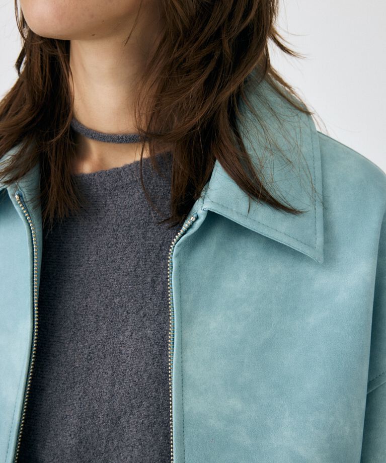 MOUSSY「FAUX LEATHER OVER ジャケット」|ブルゾン・スタジャン|