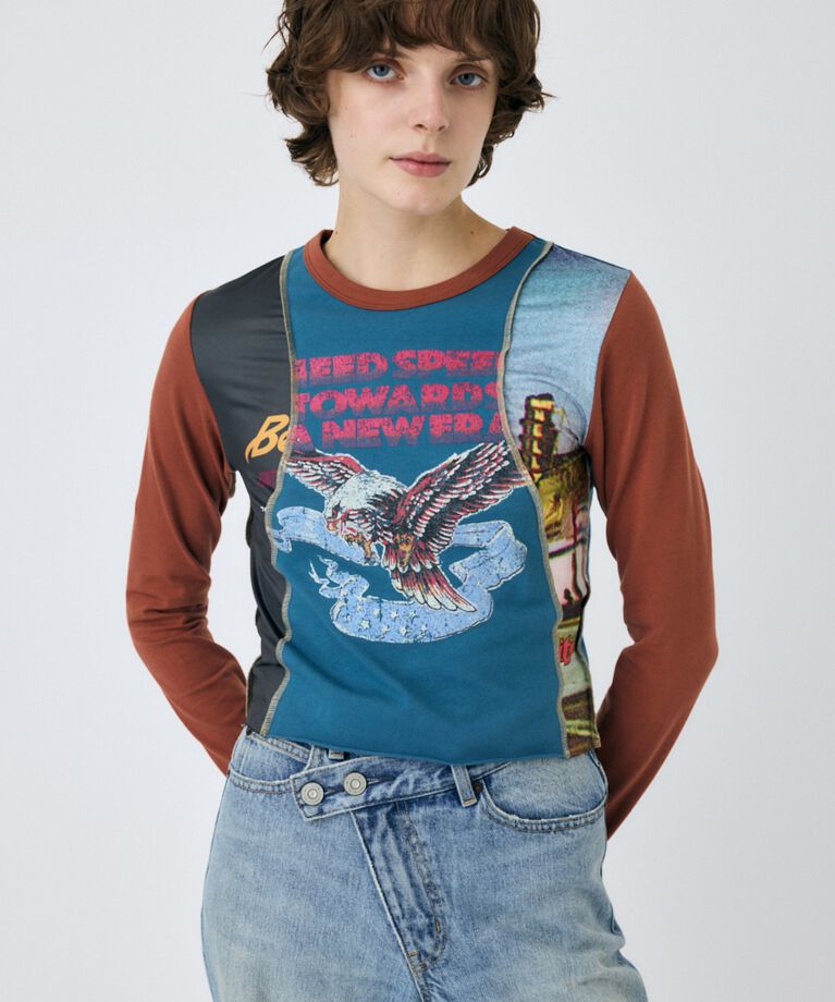 MOUSSY「REMAKE TINY ロンT」|Tシャツ・カットソー|