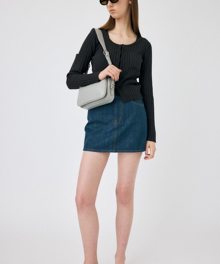 MOUSSY「TINTED DENIM ミニスカート」|スカート|BLU