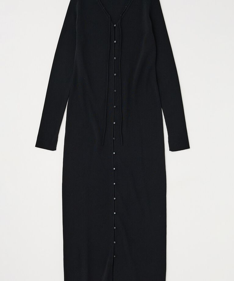 MOUSSY「LOOP ACCENT ニットドレス」|ワンピース|BLK