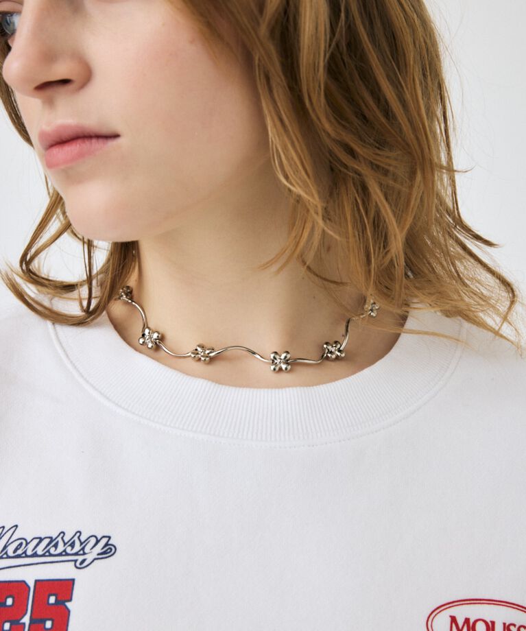 MOUSSY「FLORAL CHAIN チョーカー」|ネックレス|SLV
