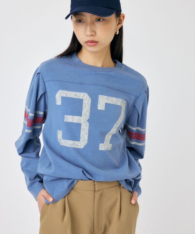 MOUSSY「NUMBERING VINTAGE ロンT」|Tシャツ・カットソー|BLU