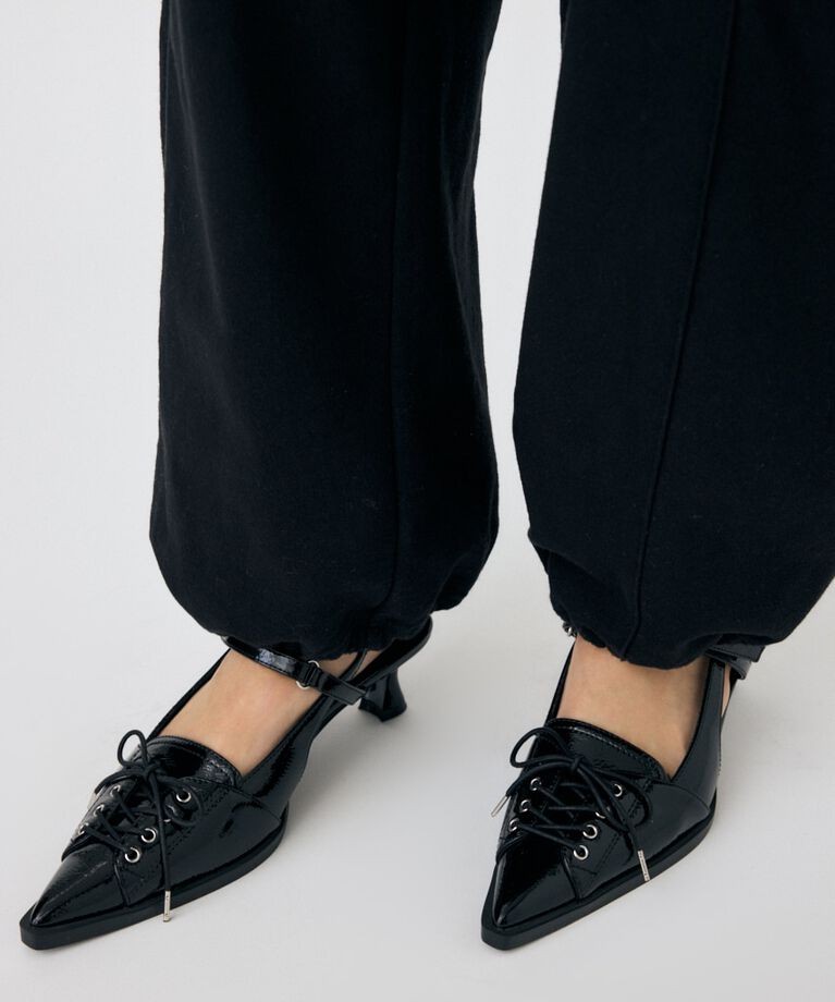 MOUSSY「LACE UP SLING BACK ミュール」|サンダル|
