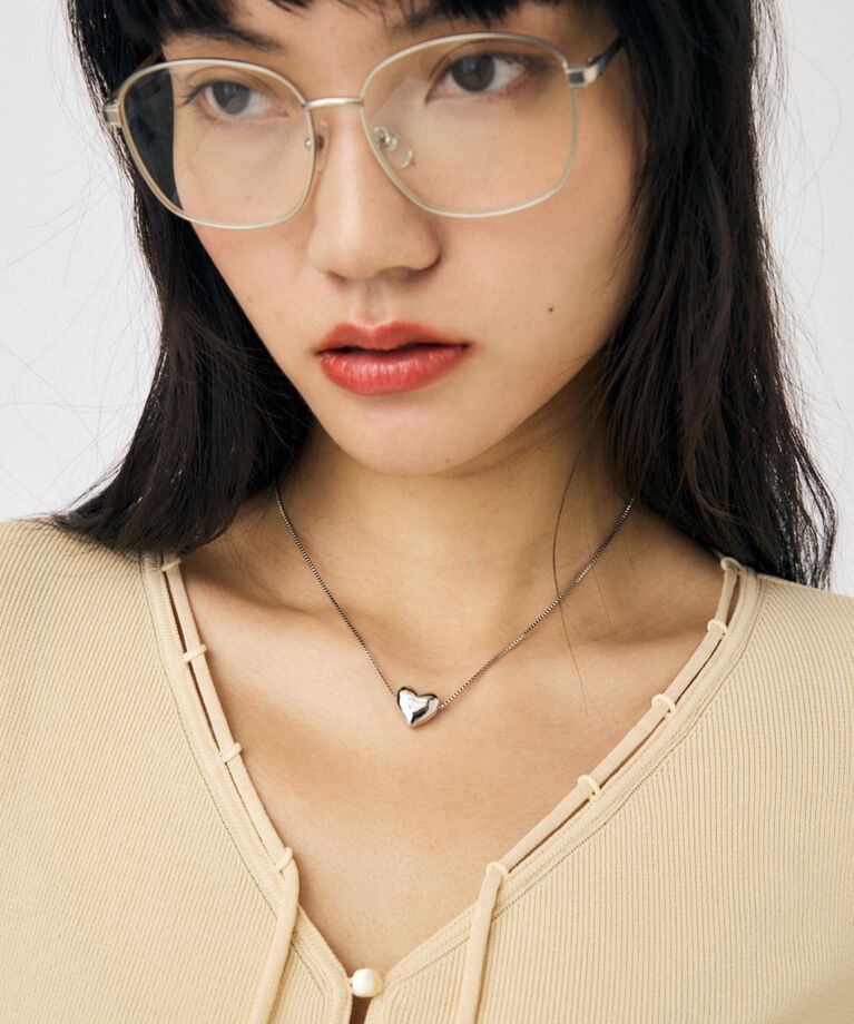 MOUSSY「CHUBBY HEART ラリエット」|ネックレス|