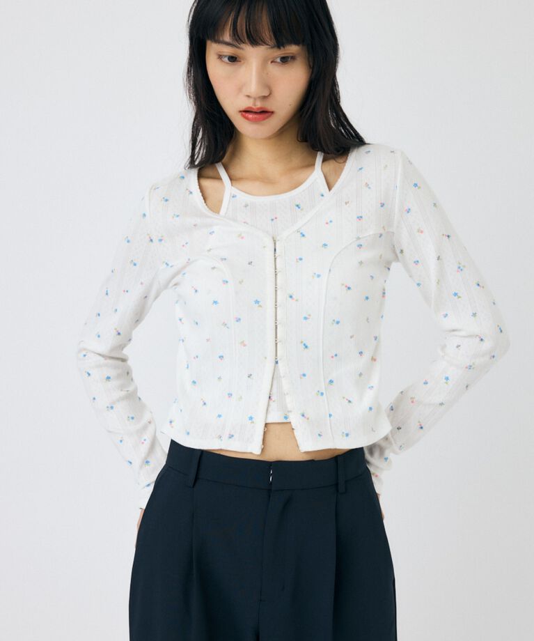 MOUSSY「LAYERED 2WAY カーディガン」|Tシャツ・カットソー|