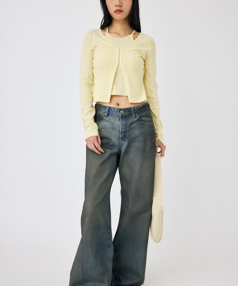 MOUSSY「LAYERED 2WAY カーディガン」|Tシャツ・カットソー|