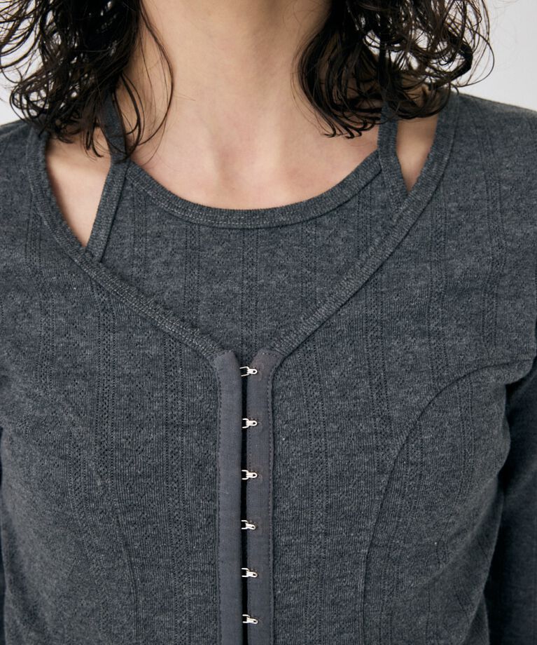MOUSSY「LAYERED 2WAY カーディガン」|Tシャツ・カットソー|