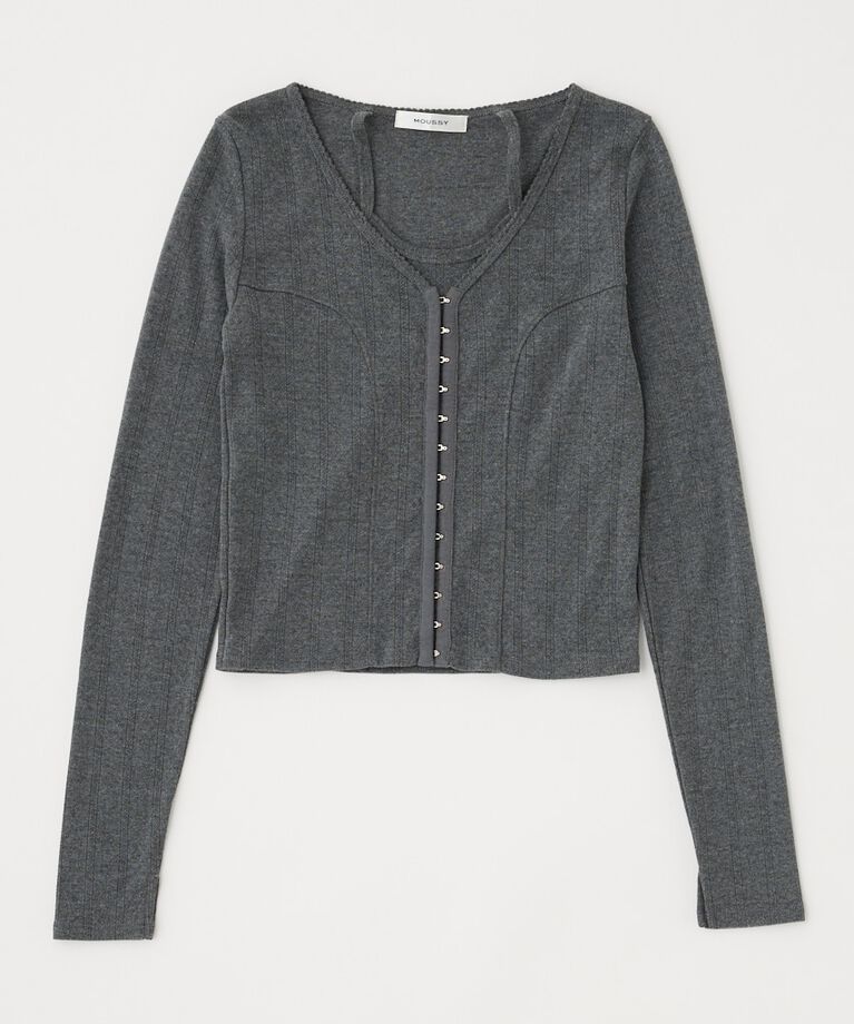 MOUSSY「LAYERED 2WAY カーディガン」|Tシャツ・カットソー|