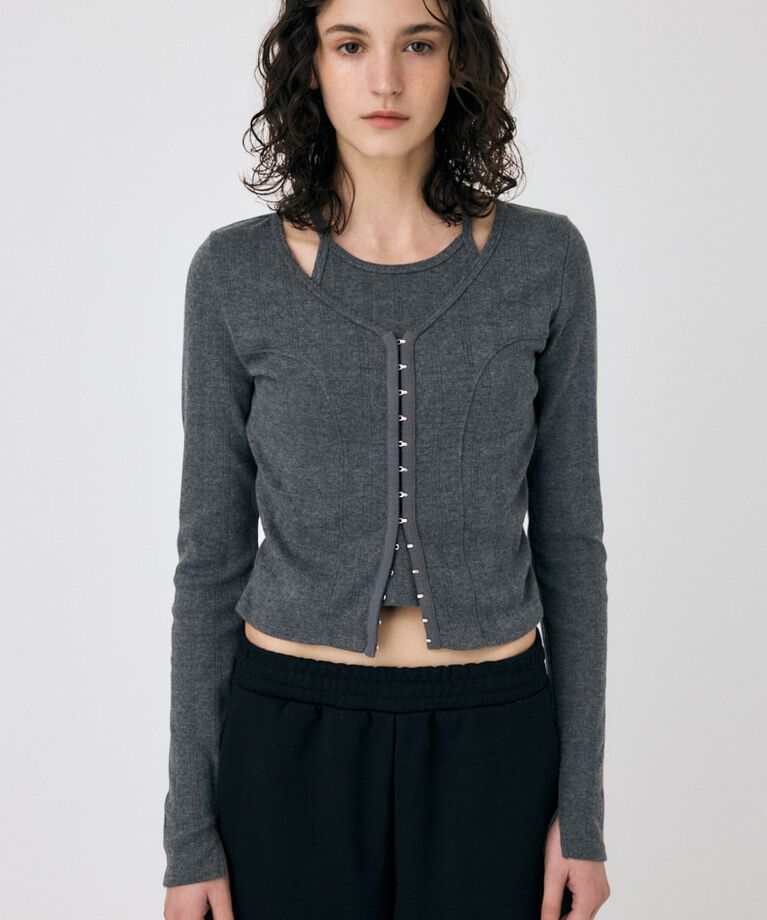 MOUSSY「LAYERED 2WAY カーディガン」|Tシャツ・カットソー|