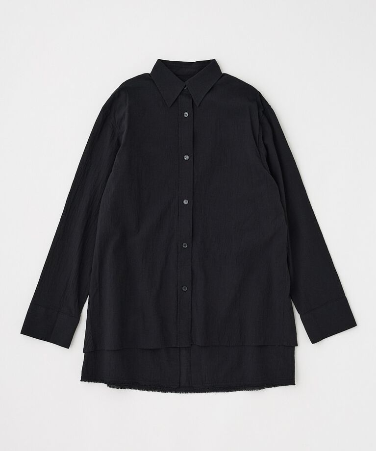 MOUSSY「LAYERED OVER シャツ」|シャツ・ブラウス|BLK