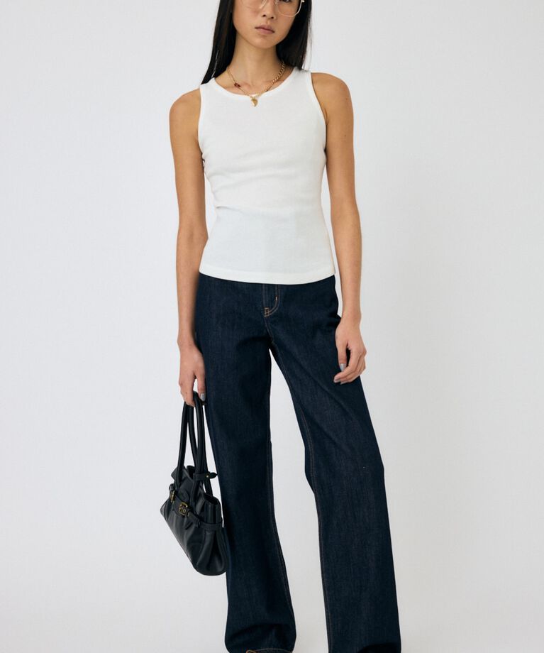MOUSSY「BASIC RIB タンクトップ」|タンクトップ|