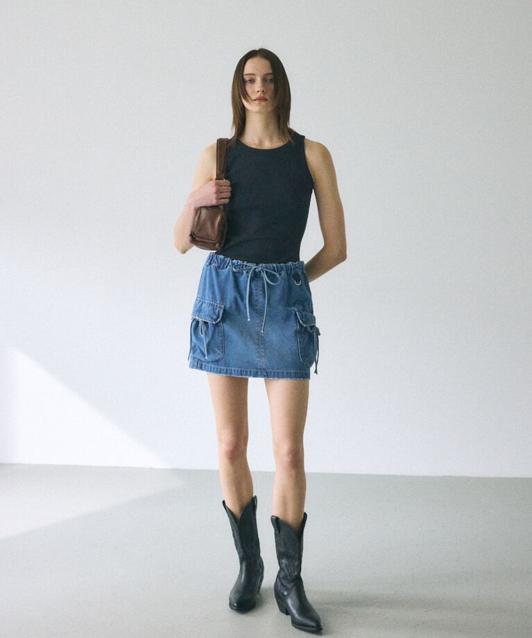 MOUSSY「BASIC RIB タンクトップ」|タンクトップ|