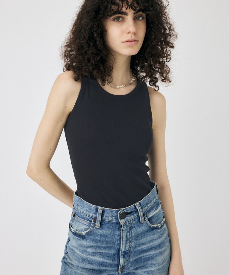 MOUSSY「BASIC RIB タンクトップ」|タンクトップ|