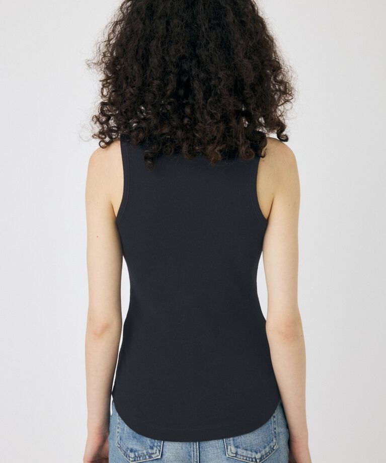 MOUSSY「BASIC RIB タンクトップ」|タンクトップ|
