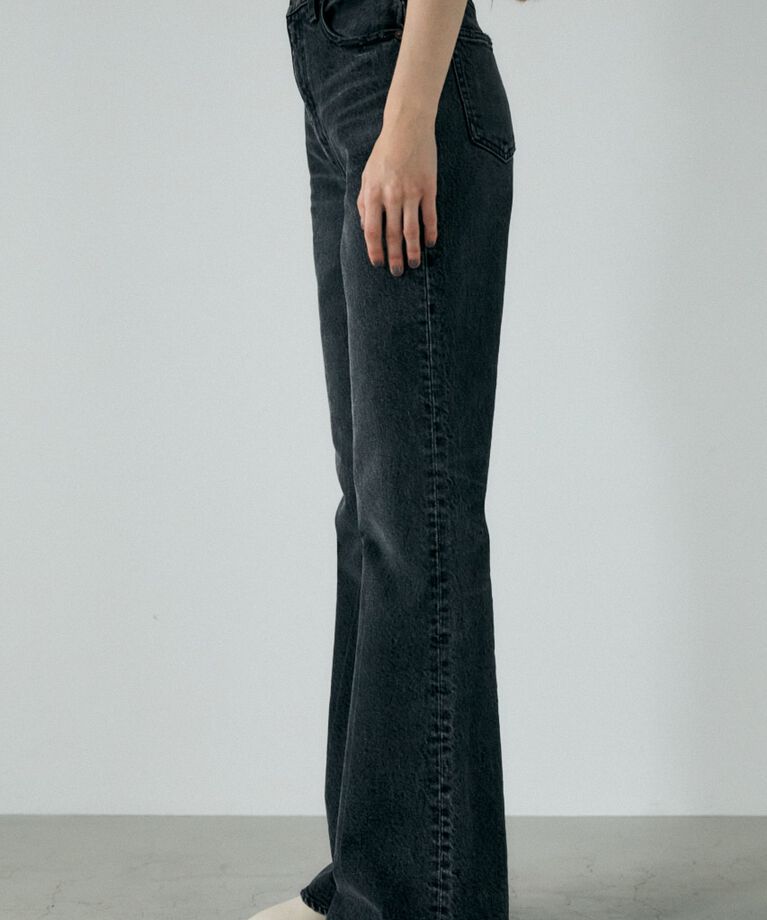MOUSSY「MVS BLACK FLARE(L) / ロングサイズ」|デニム|