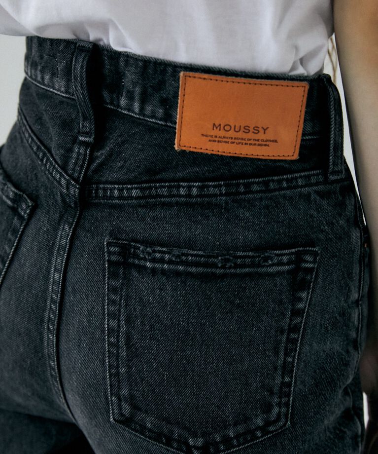 MOUSSY「MVS BLACK FLARE(L) / ロングサイズ」|デニム|