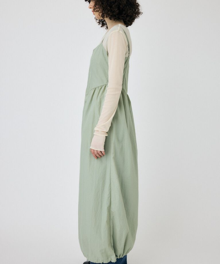 MOUSSY「FRONT ZIP NYLON キャミドレス」|ワンピース|
