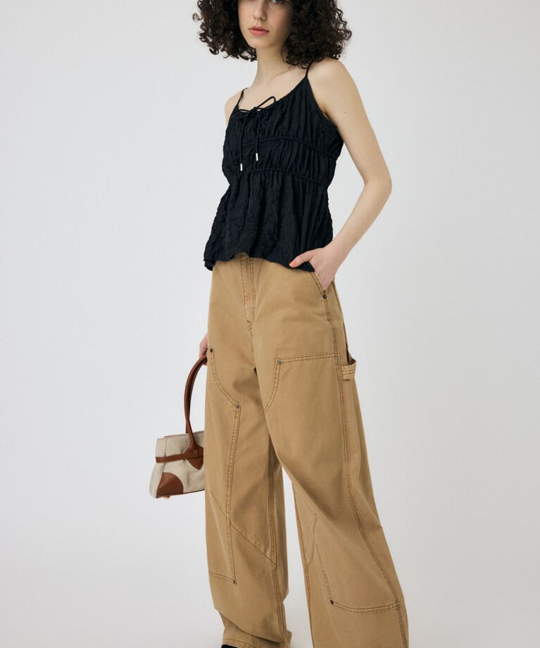 MOUSSY「CRINKLED サテンキャミ」|キャミソール|