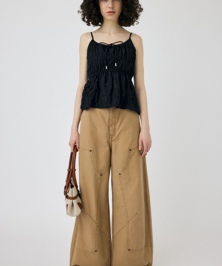 MOUSSY「CRINKLED サテンキャミ」|キャミソール|