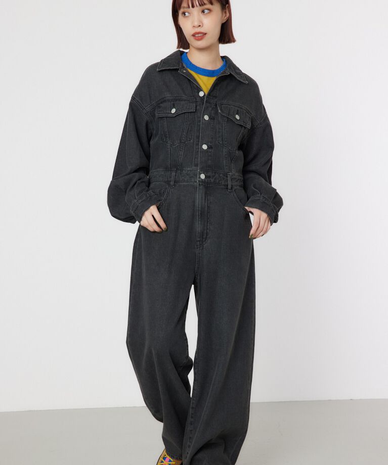 RODEO CROWNS「DENIM ジャンプスーツ」|その他|BLK
