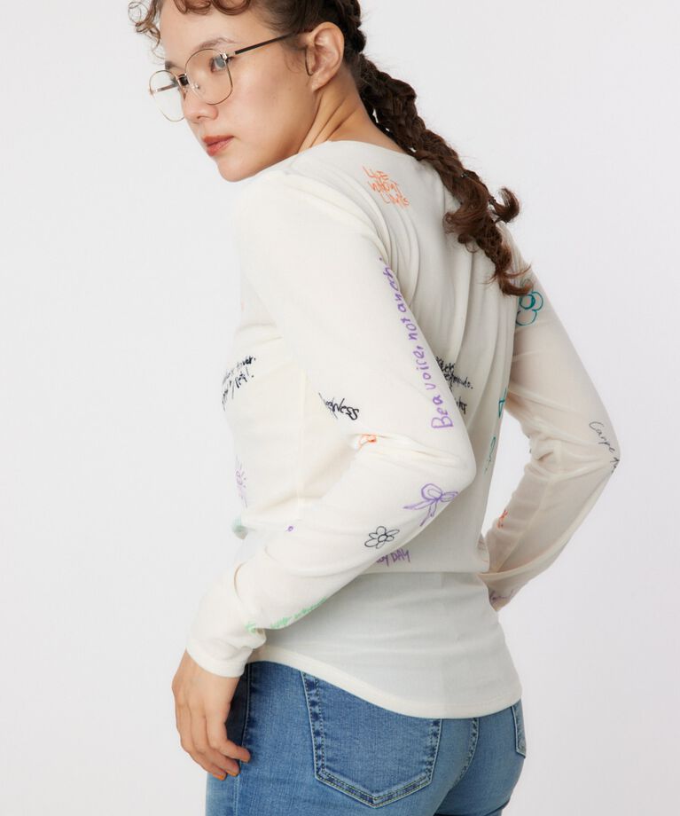 RODEO CROWNS「Brushedテキストシアートップス」|Tシャツ・カットソー|