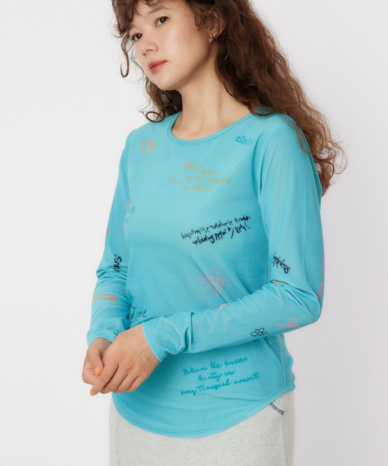 RODEO CROWNS「Brushedテキストシアートップス」|Tシャツ・カットソー|