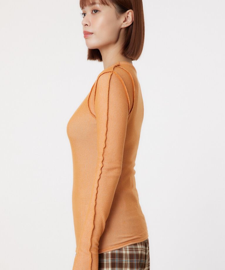 RODEO CROWNS「STITCH SLIM リブトップス」|Tシャツ・カットソー|