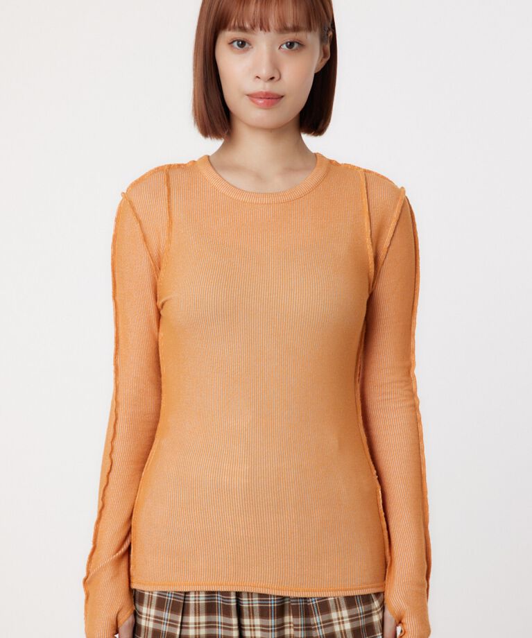 RODEO CROWNS「STITCH SLIM リブトップス」|Tシャツ・カットソー|
