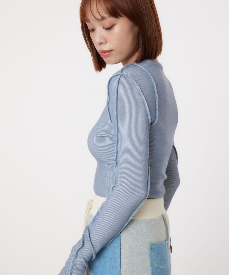 RODEO CROWNS「STITCH SLIM リブトップス」|Tシャツ・カットソー|