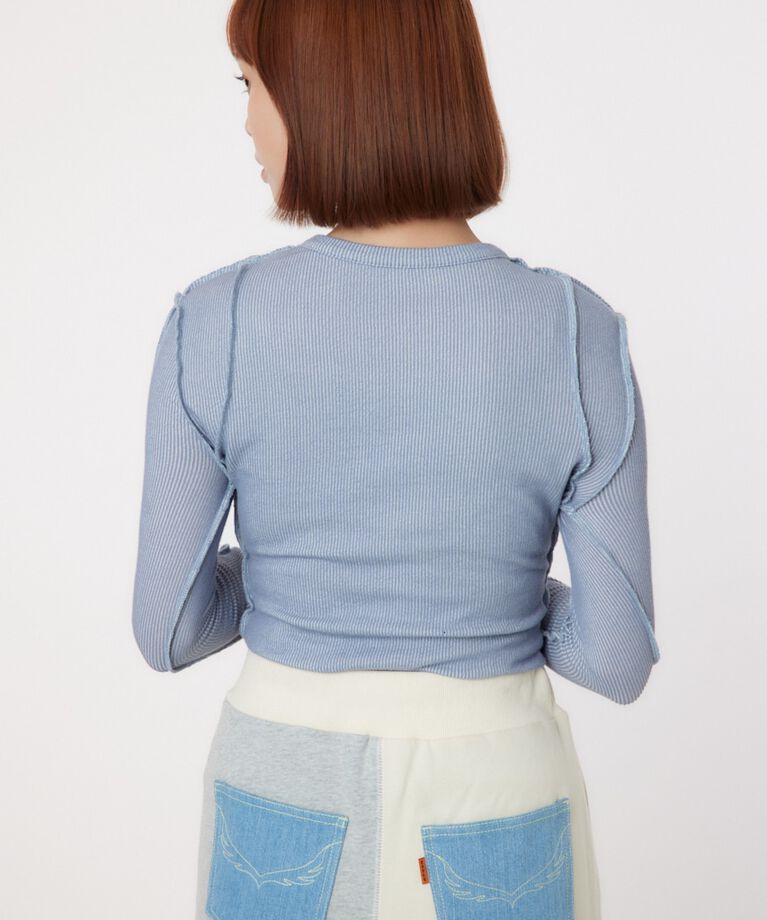 RODEO CROWNS「STITCH SLIM リブトップス」|Tシャツ・カットソー|