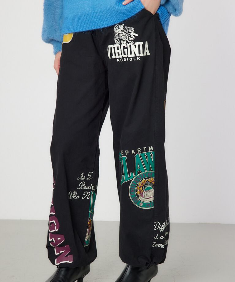RODEO CROWNS「College Print パンツ」|その他|BLK