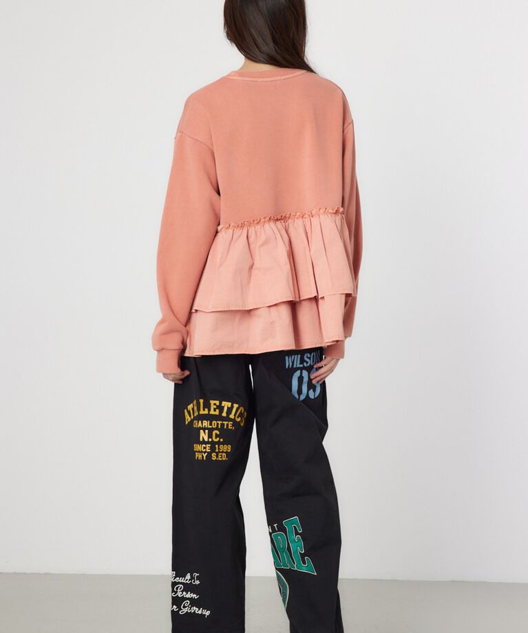 RODEO CROWNS「ピグメント布帛ドッキングトップス」|Tシャツ・カットソー|
