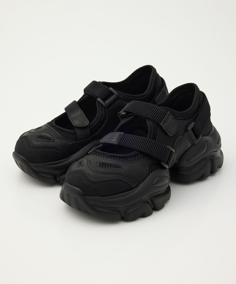 RODEO CROWNS「プラットフォーム ベルト スニーカー」|スニーカー|BLK