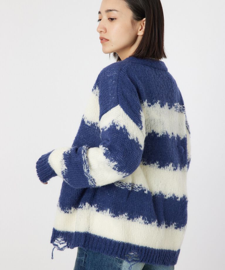 RODEO CROWNS「Grunge Border Knit カーディガン」|ニット・セーター|