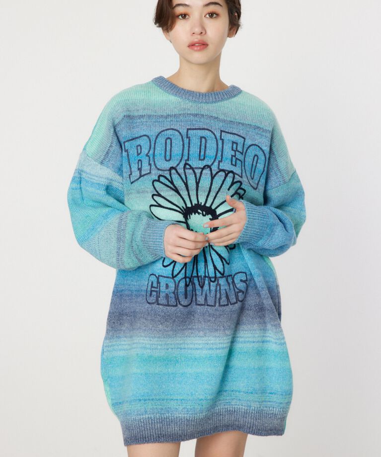 RODEO CROWNS「2wayフラワーニットワンピース」|ワンピース|BLU