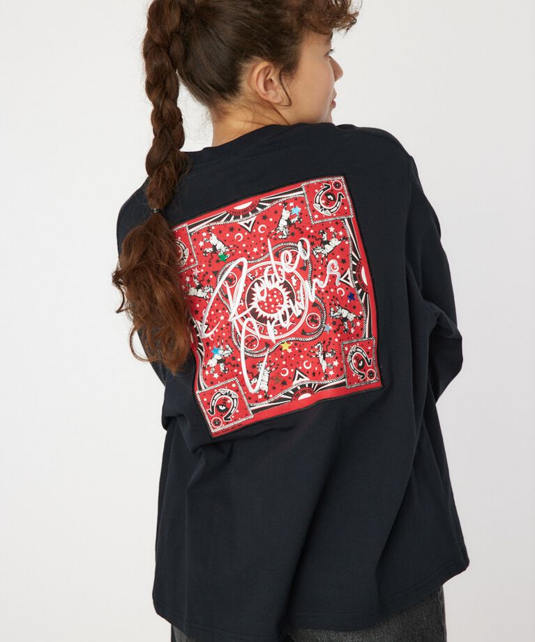 RODEO CROWNS「Cowboy バンダナ ロングスリーブTシャツ」|Tシャツ・カットソー|BLK