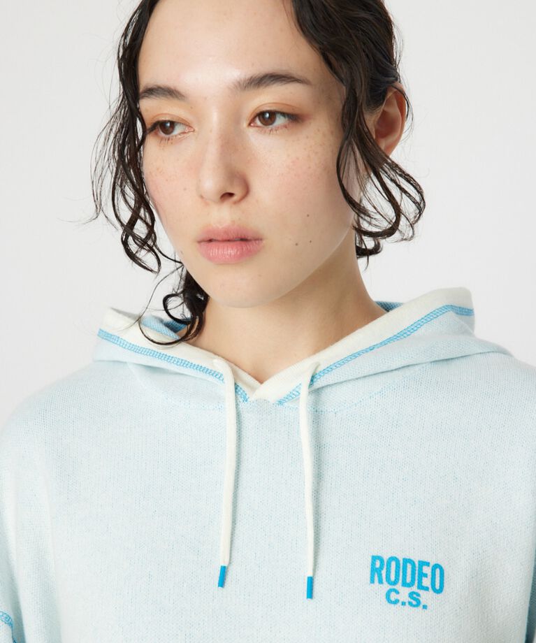 RODEO CROWNS「スウェットライクバックロゴニットフーディー」|ニット・セーター|